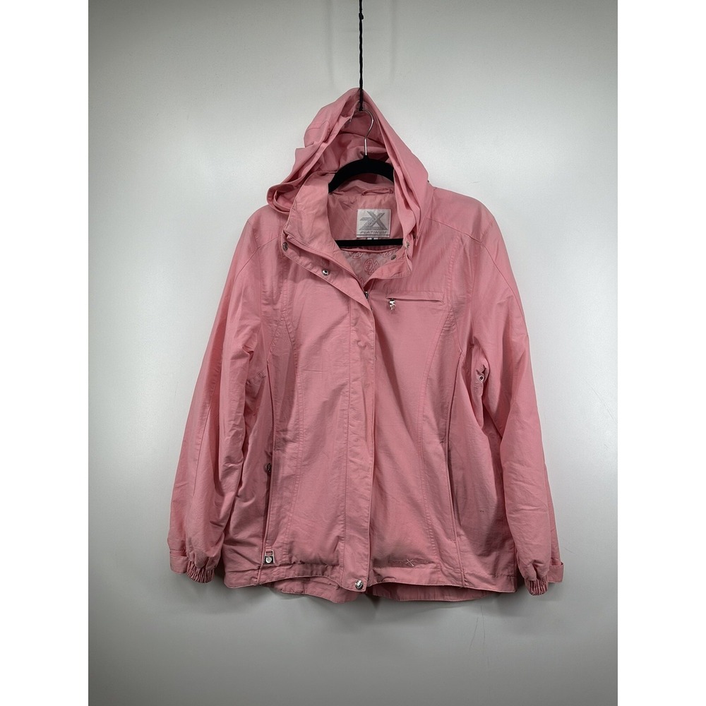 Zero X‎ Posur Platinum Women Pink Coat  Winter Hooded Jacket Size Medium M